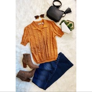 G.H. Bass & Co Short-Sleeved Knitted Sweater